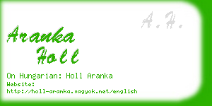 aranka holl business card